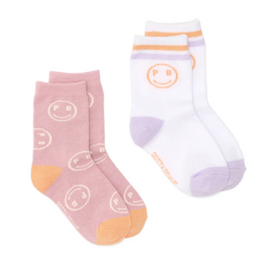 2-Pack Smiley Socks Pretty Brave