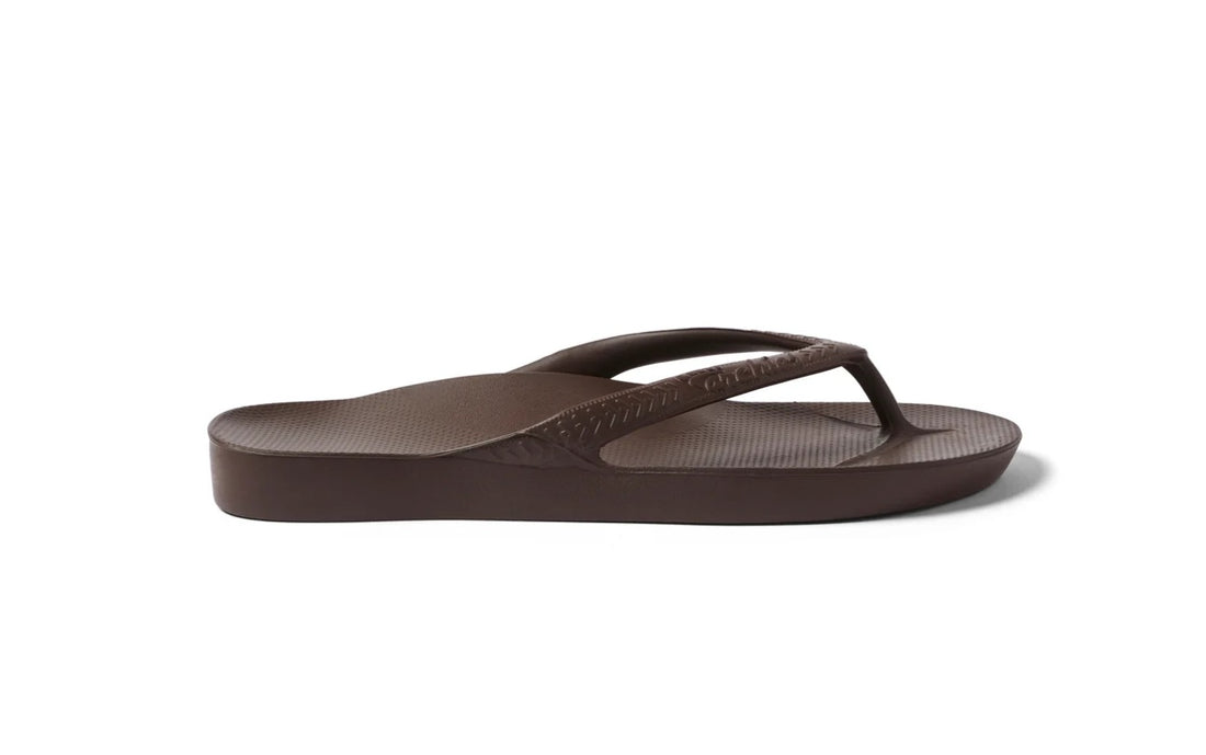 Archies Arch Support Thongs - Chocolate