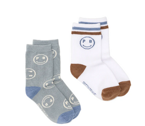 2-Pack Smiley Socks Pretty Brave