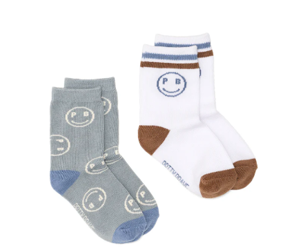 2-Pack Smiley Socks Pretty Brave